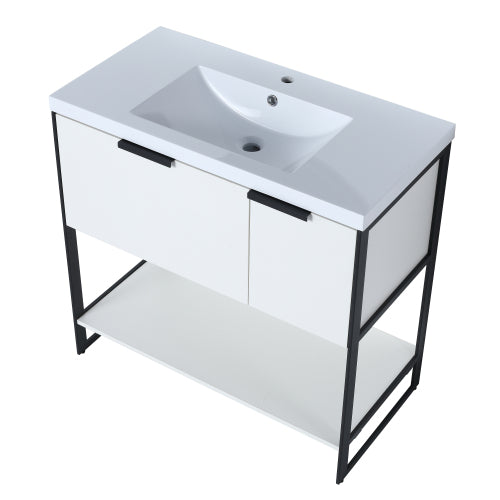 36 in. Bathroom Vanity whit Resin Basin Top