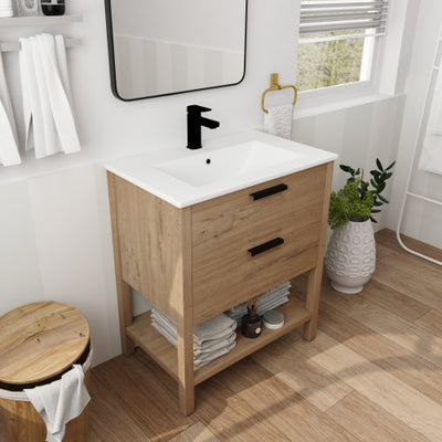 30 Inch Bathroom Vanity Plywood With 2 Drawers