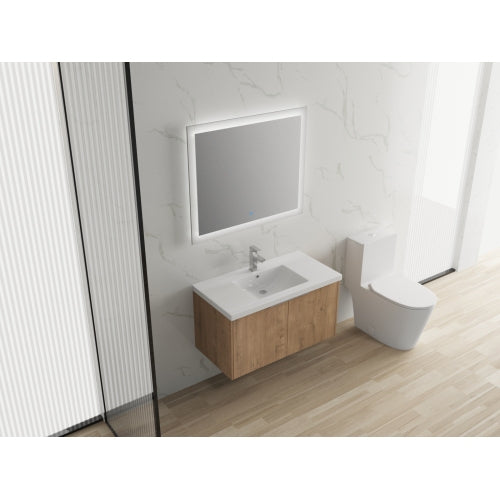 36 Inch Modern Design Float Mounting Bathroom Vanity With Sink Soft Close Door