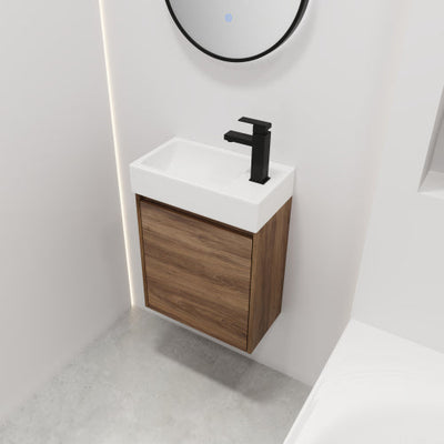 18 Inch Floating Small Bathroom Vanity With Single Sink, Suitable For Small Bathroom