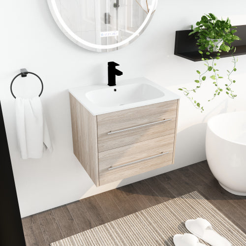 24 Inch Wall Mounted Bathroom Vanity