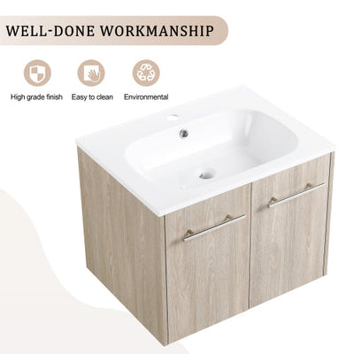 24 Inch Wall Mounted Bathroom Vanity