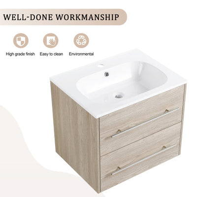 24 Inch Wall Mounted Bathroom Vanity