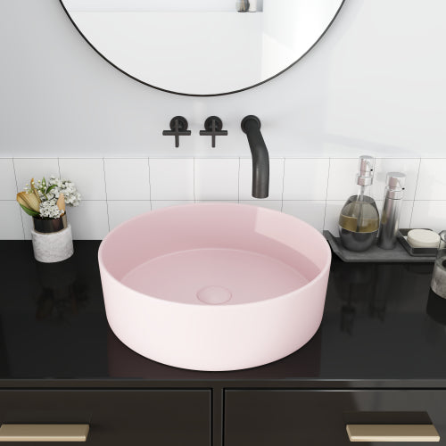 Ceramic Circular Vessel Bathroom Sink Art Sink