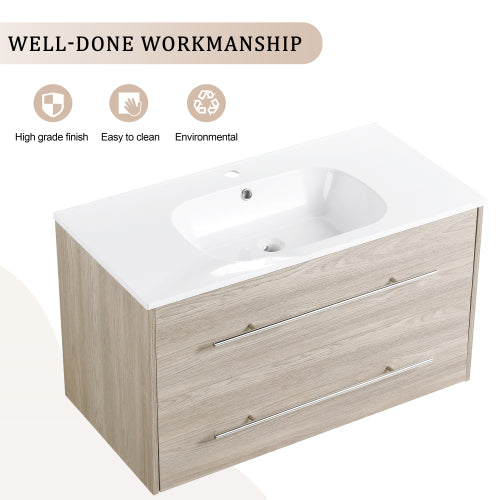 36 Inch Wall Mounted Bathroom Vanity