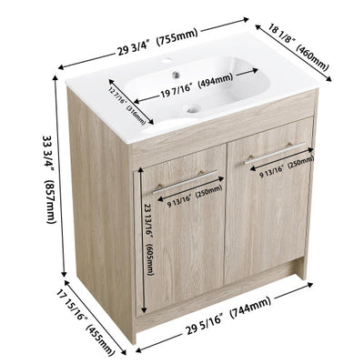 30 Inch Freestanding Bathroom Vanity