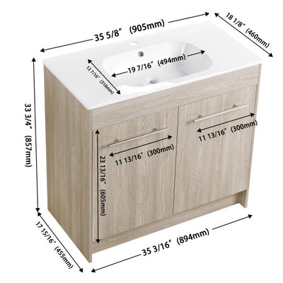 36 Inch Freestanding Bathroom Vanity