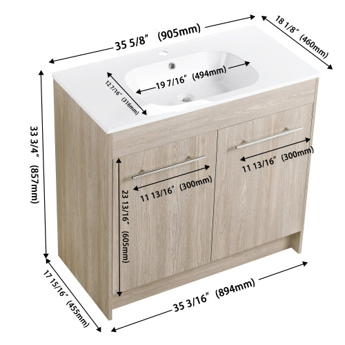 36 Inch Freestanding Bathroom Vanity