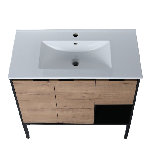 36 Inch Bathroom Vanity with Ceramic Sink