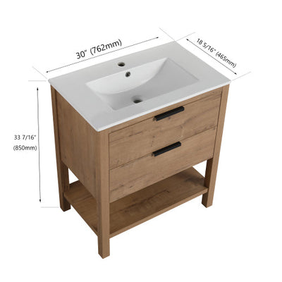 30 Inch Bathroom Vanity Plywood With 2 Drawers