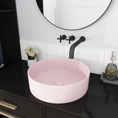 Ceramic Circular Vessel Bathroom Sink Art Sink