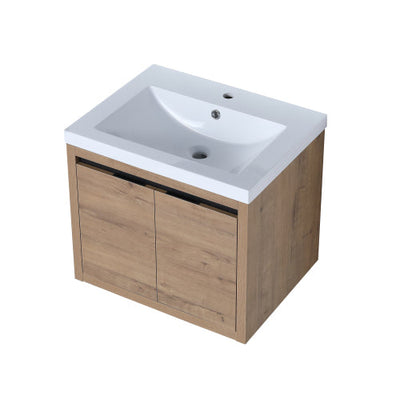 24 Inch Bathroom Cabinet With Sink,Soft Close Doors,Float Mounting Design For Small Bathroom