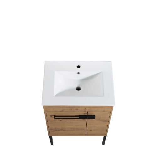 24 Inch Bathroom Vanity with Sink, with Soft Close Doors