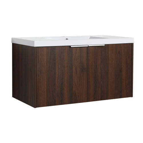 36 Inch Modern Design Float Mounting Bathroom Vanity With Sink Soft Close Door