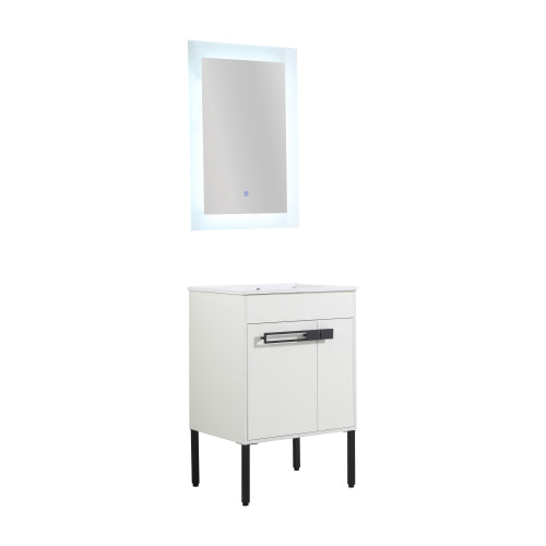 24 Inch Bathroom Vanity with Sink, with Soft Close Doors