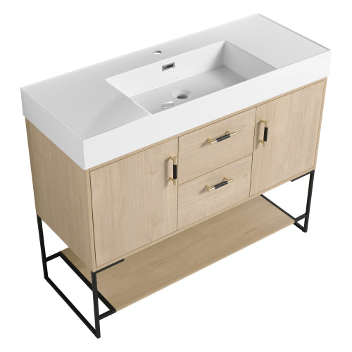 48 Inch Bathroom Vanity Freestanding Design With Resin Sink