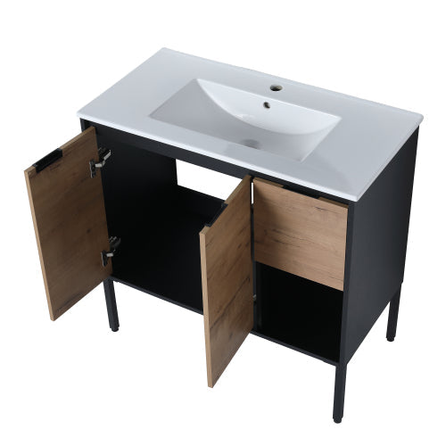 36 Inch Bathroom Vanity with Ceramic Sink