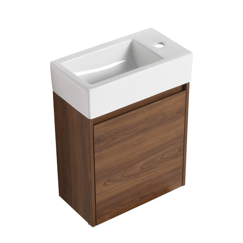 18 Inch Floating Small Bathroom Vanity With Single Sink, Suitable For Small Bathroom