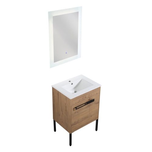 24 Inch Bathroom Vanity with Sink, with Soft Close Doors