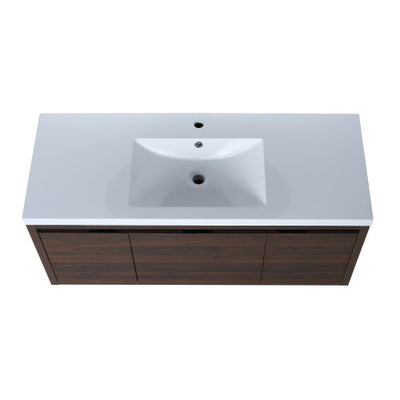 48 Inch Bathroom Cabinet With Sink,Soft Close Doors and Drawer,Float Mounting Design