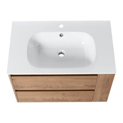 30 Inch Wall Mounting Bathroom Vanity With Gel Sink