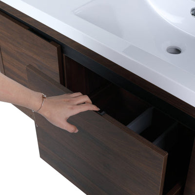 48 Inch Bathroom Cabinet With Sink,Soft Close Doors and Drawer,Float Mounting Design