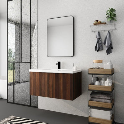 36 Inch Modern Design Float Mounting Bathroom Vanity With Sink Soft Close Door