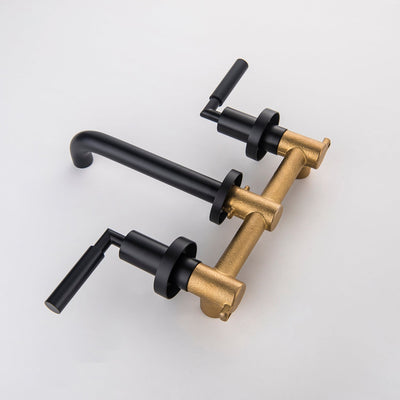 Wall Mounted Two Handles 3 Holes Best Bathroom Faucet