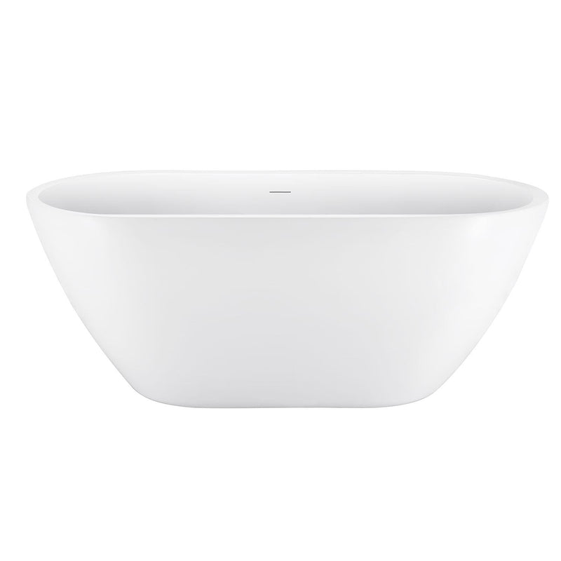 38-in W x 65-in L White Acrylic Freestanding Soaking Bathtub