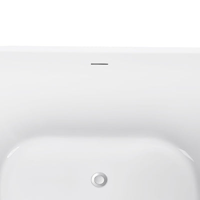 38-in W x 65-in L White Acrylic Freestanding Soaking Bathtub