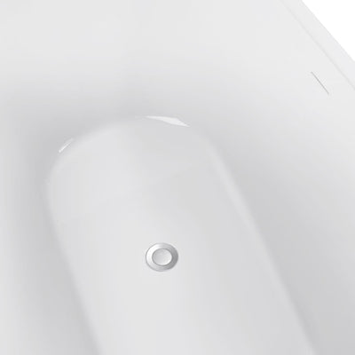 38-in W x 65-in L White Acrylic Freestanding Soaking Bathtub