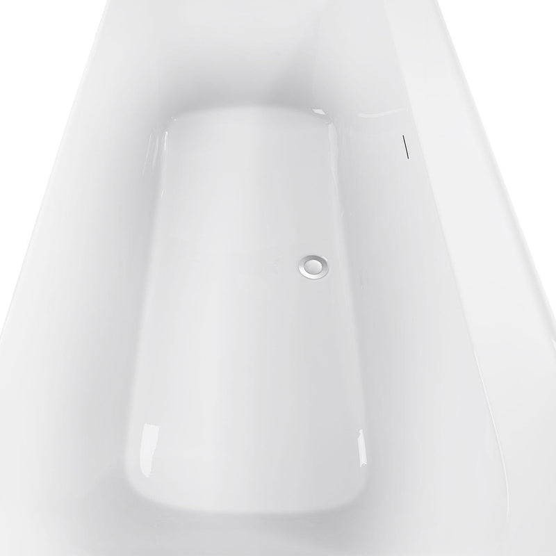 29-in W x 59-in L White Acrylic Freestanding Soaking Bathtub