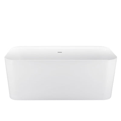 29-in W x 59-in L White Acrylic Freestanding Soaking Bathtub