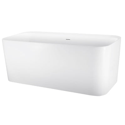 29-in W x 59-in L White Acrylic Freestanding Soaking Bathtub