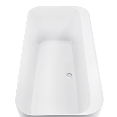 29-in W x 59-in L White Acrylic Freestanding Soaking Bathtub