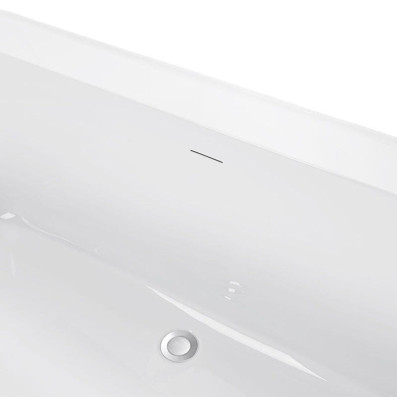 29-in W x 59-in L White Acrylic Freestanding Soaking Bathtub