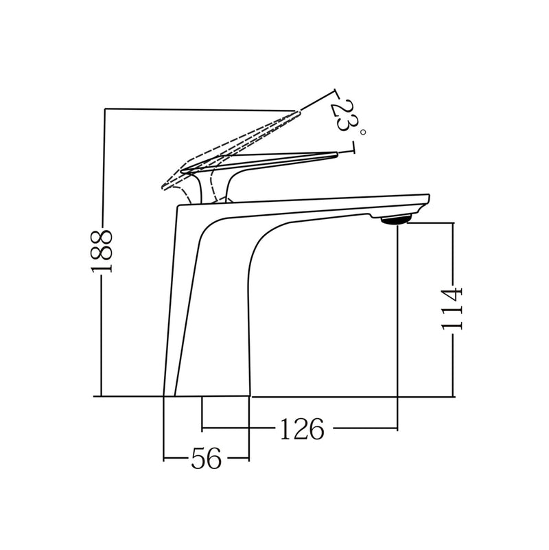 Solid Brass One-Hole Single Handle Bathroom Faucet