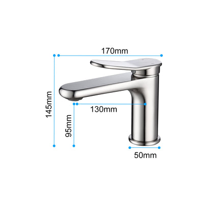 Single Handle Sink Brushed Nickel Vanity Bathroom Faucet