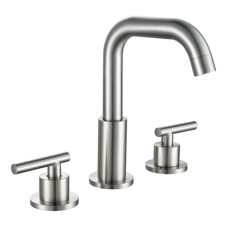 8 in. Widespread Double Handle Bathroom Faucet with 360-Degree Rotation