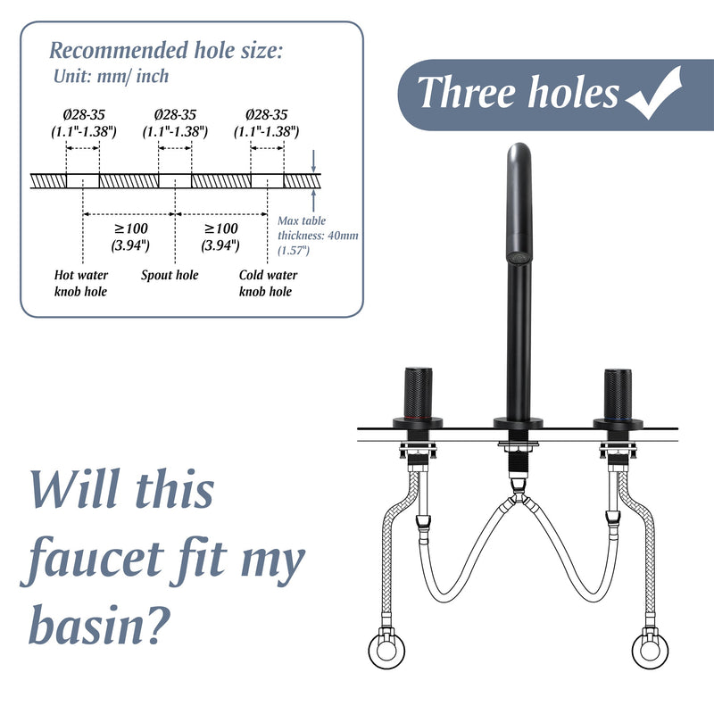 8 in. Widespread Brass Double Handle 3 Hole Bathroom Sink Faucet