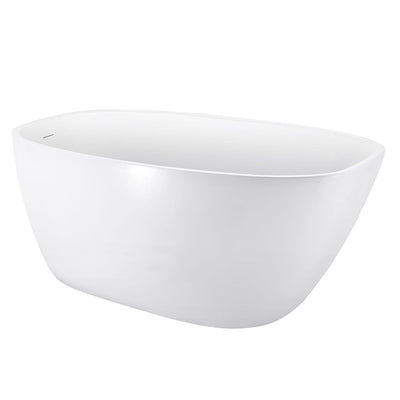 30-in W x 59-in L White Acrylic Freestanding Soaking Bathtub