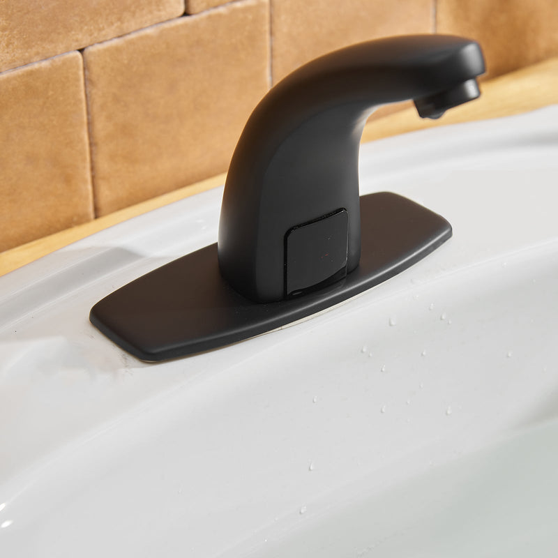 Automatic Sensor Touchless Bathroom Sink Faucet With Deck Plate