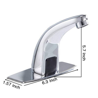 Automatic Sensor Touchless Bathroom Sink Faucet With Deck Plate