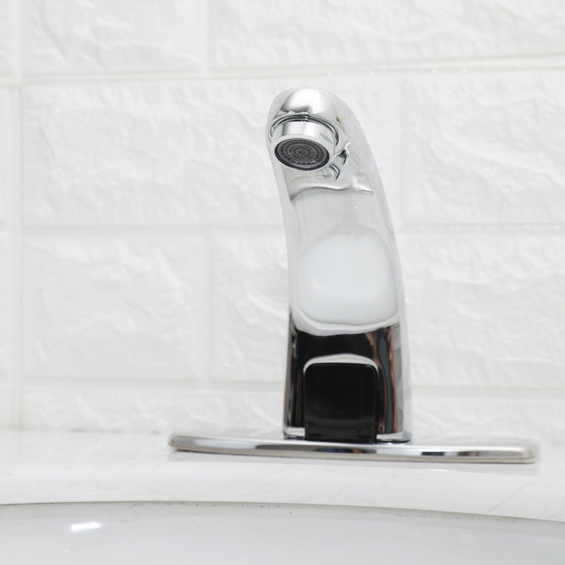 Automatic Sensor Touchless Bathroom Sink Faucet With Deck Plate