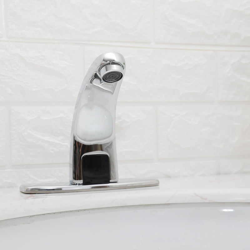 Automatic Sensor Touchless Bathroom Sink Faucet With Deck Plate