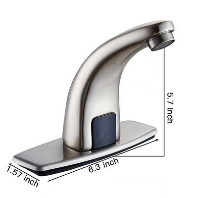 Automatic Sensor Touchless Bathroom Sink Faucet With Deck Plate