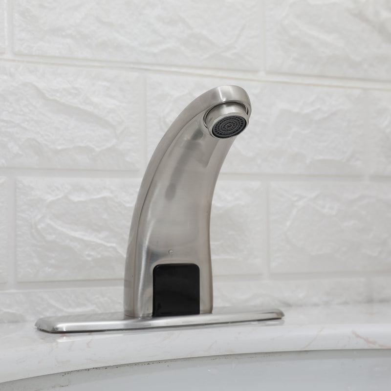 Automatic Sensor Touchless Bathroom Sink Faucet With Deck Plate