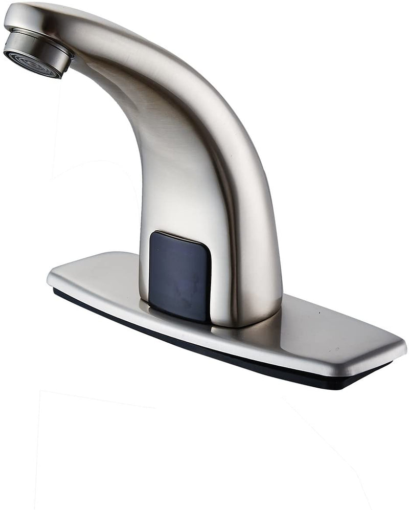 Automatic Sensor Touchless Bathroom Sink Faucet With Deck Plate