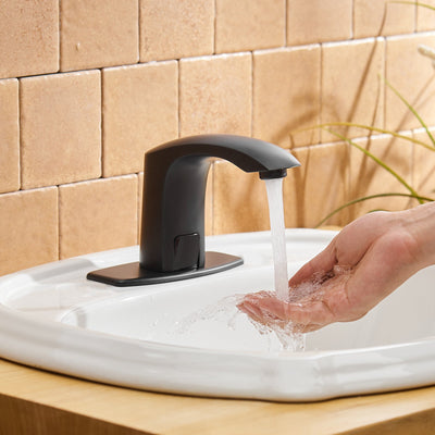 Automatic Sensor Touchless Bathroom Faucet With Deck Plate