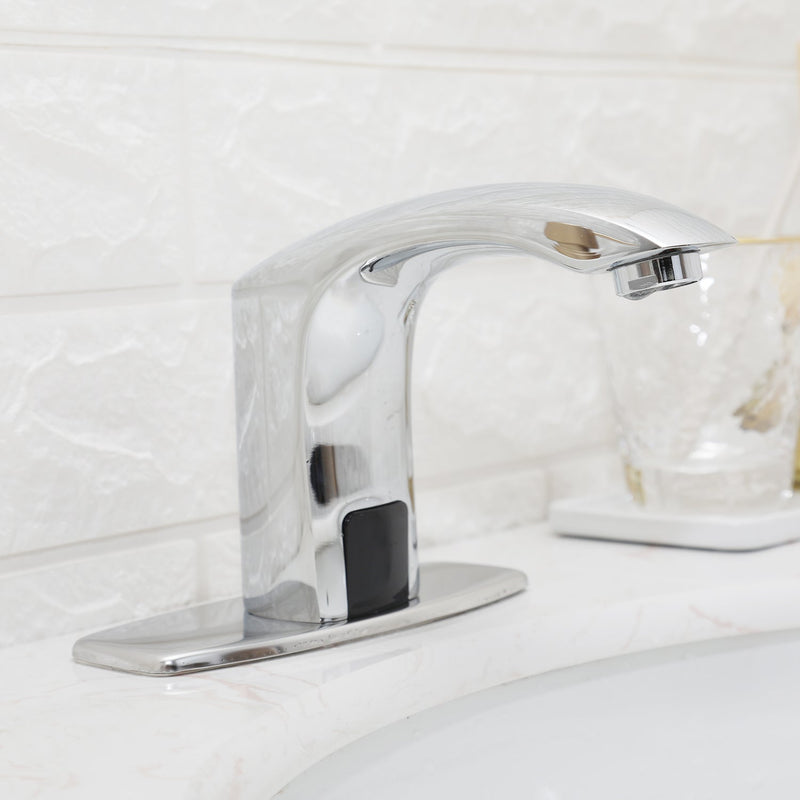 Automatic Sensor Touchless Bathroom Faucet With Deck Plate